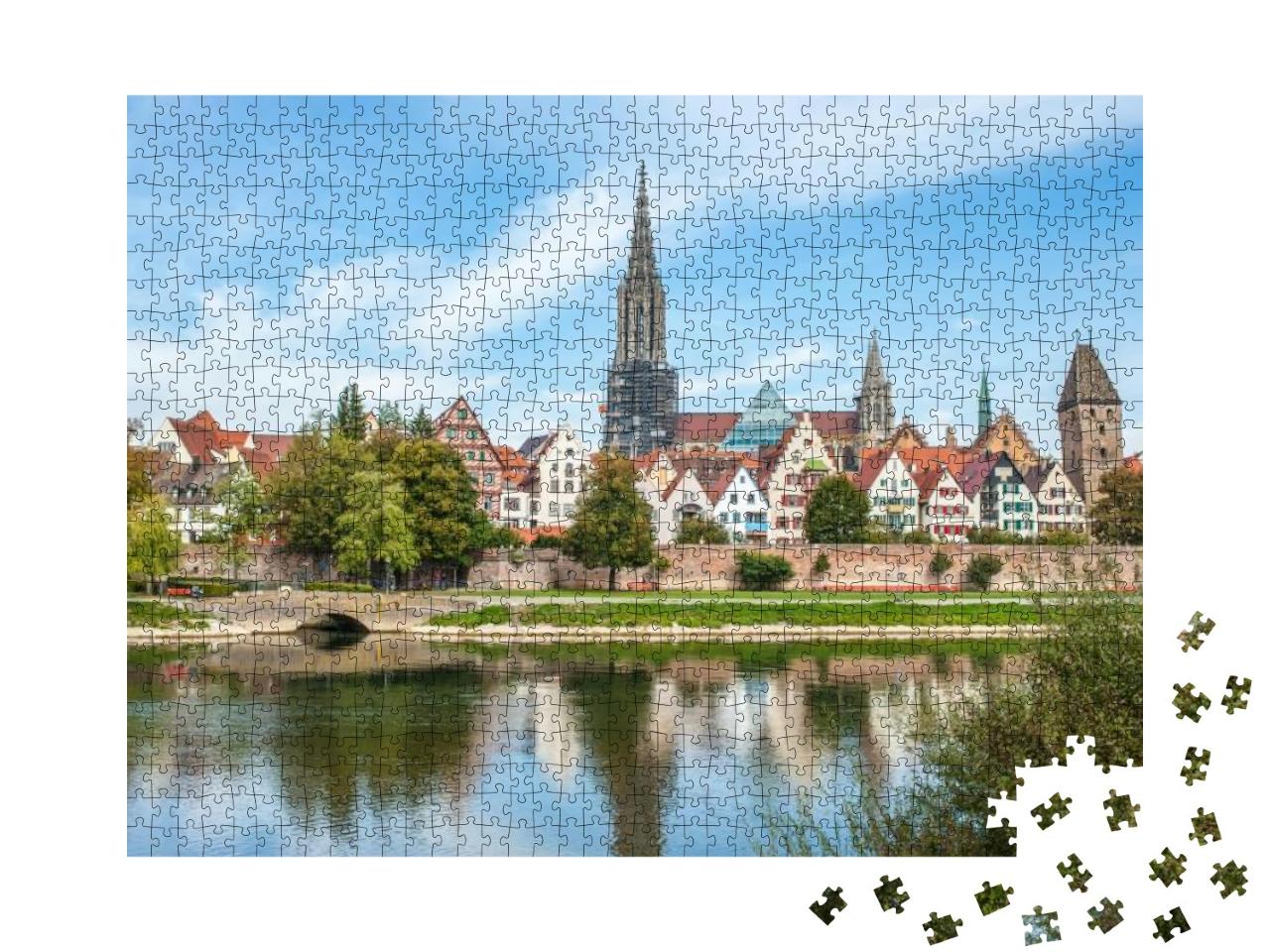 Panorama View of Ulm City Center, Germany... Jigsaw Puzzle with 1000 pieces