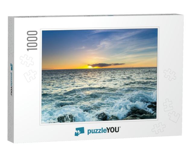 The Coast of Atlantic Ocean on Sunset, Gran Canaria, Cana... Jigsaw Puzzle with 1000 pieces