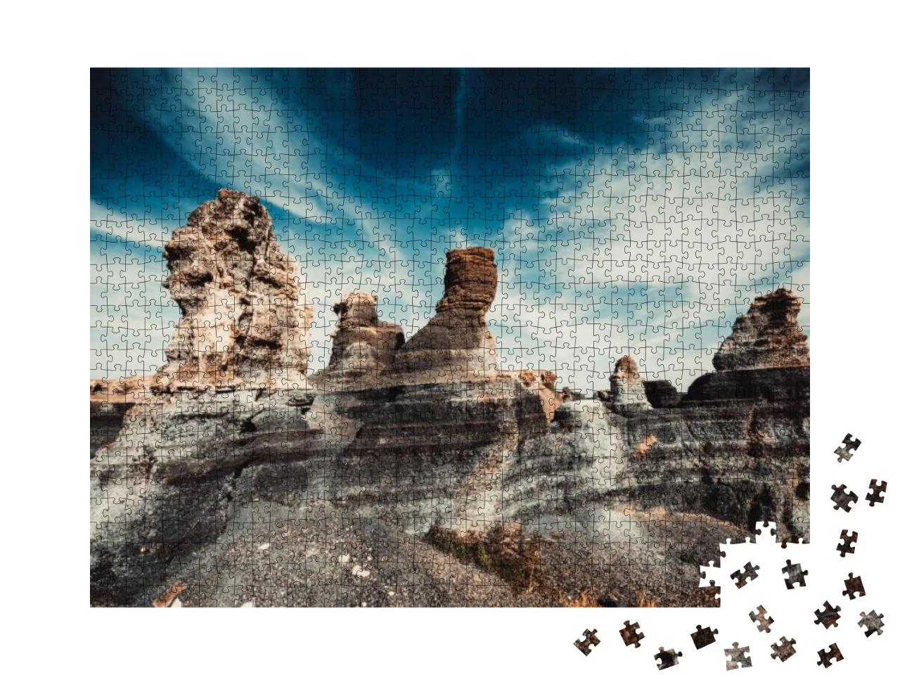 Volcanic Canyon on Lanzarote, Canary Islands, Spain... Jigsaw Puzzle with 1000 pieces