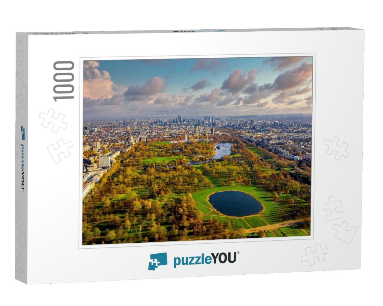 Beautiful Aerial London View from Above with the Hyde Par... Jigsaw Puzzle with 1000 pieces