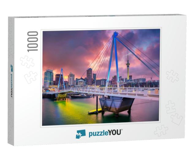 Auckland. Cityscape Image of Auckland Skyline, New Zealan... Jigsaw Puzzle with 1000 pieces