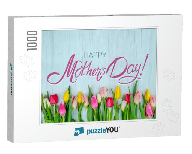 Happy Mothers Day Greeting Card with a Congratulations... Jigsaw Puzzle with 1000 pieces