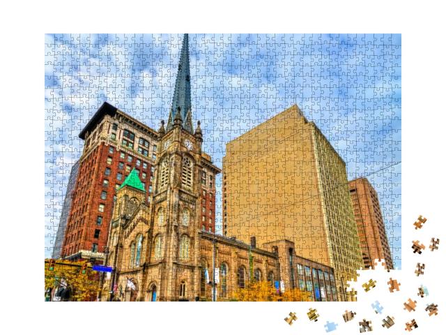 Old Stone Church, a Historic Presbyterian Church in Downt... Jigsaw Puzzle with 1000 pieces