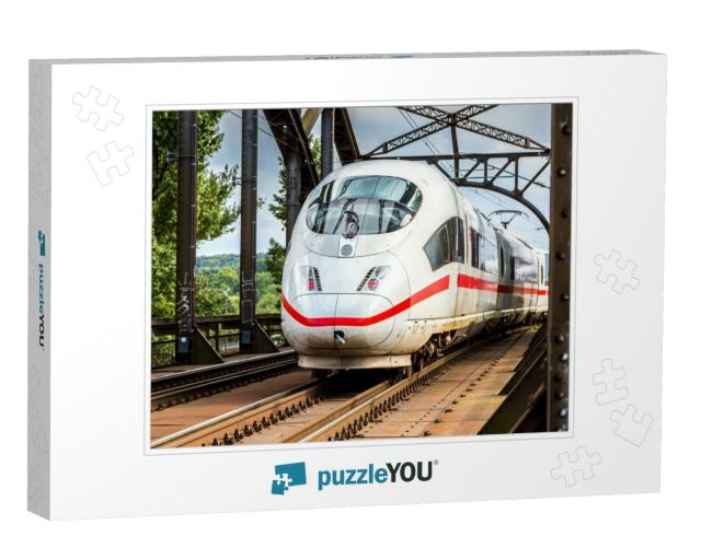Electric Intercity Express in Frankfurt, Germany in a Sum... Jigsaw Puzzle