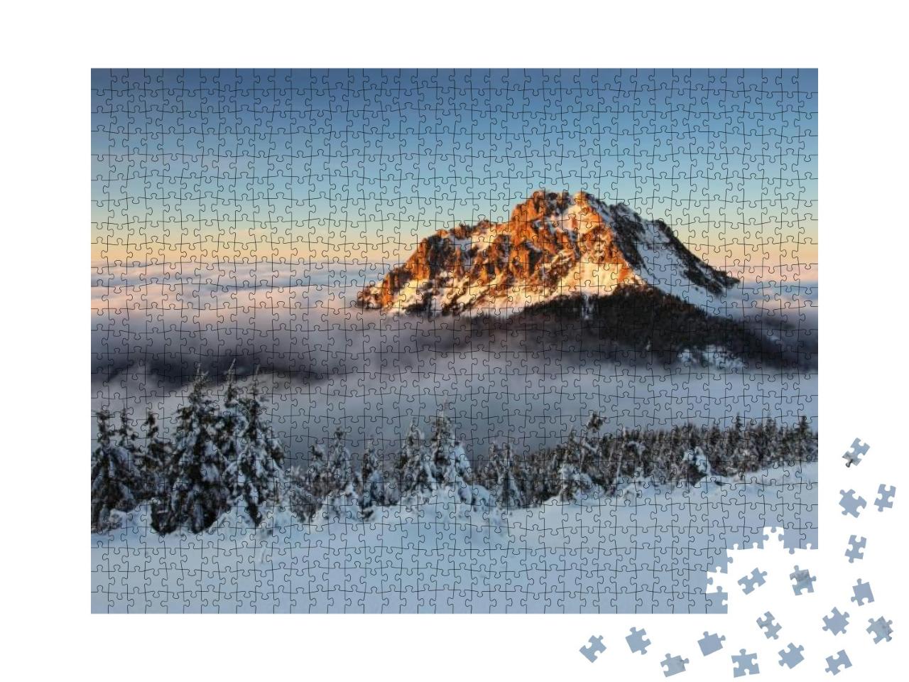 Roszutec Peak in Sunset - Slovakia Mountain Fatra... Jigsaw Puzzle with 1000 pieces
