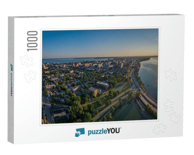 Aerial Drone Pictures of Downtown Madison Wisconsin... Jigsaw Puzzle with 1000 pieces