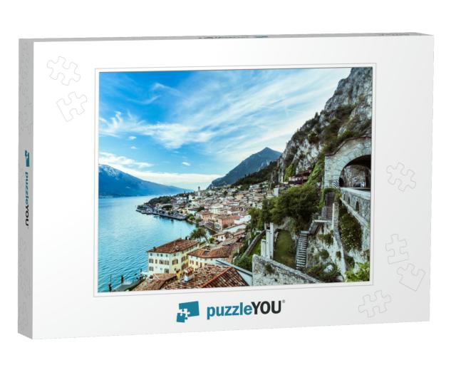 Wonderful Panorama of Limone Sul Garda. Lake Garda Italy... Jigsaw Puzzle