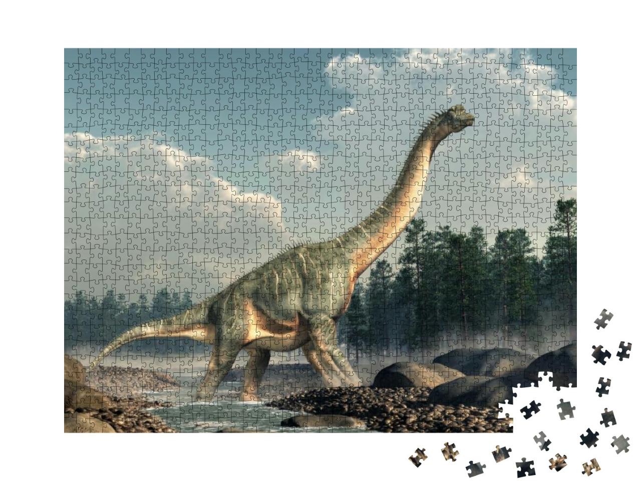 Brachiosaurus Was a Sauropod Dinosaur, One of the Largest... Jigsaw Puzzle with 1000 pieces