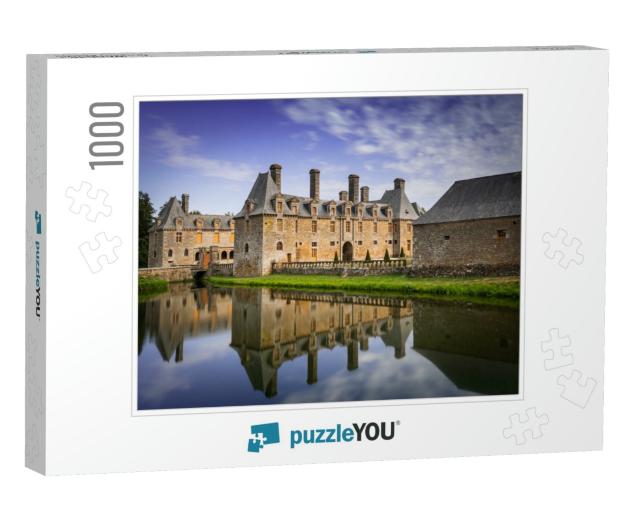 Chateau Le Rocher-Portail, Castle in Brittany / Bretagne... Jigsaw Puzzle with 1000 pieces
