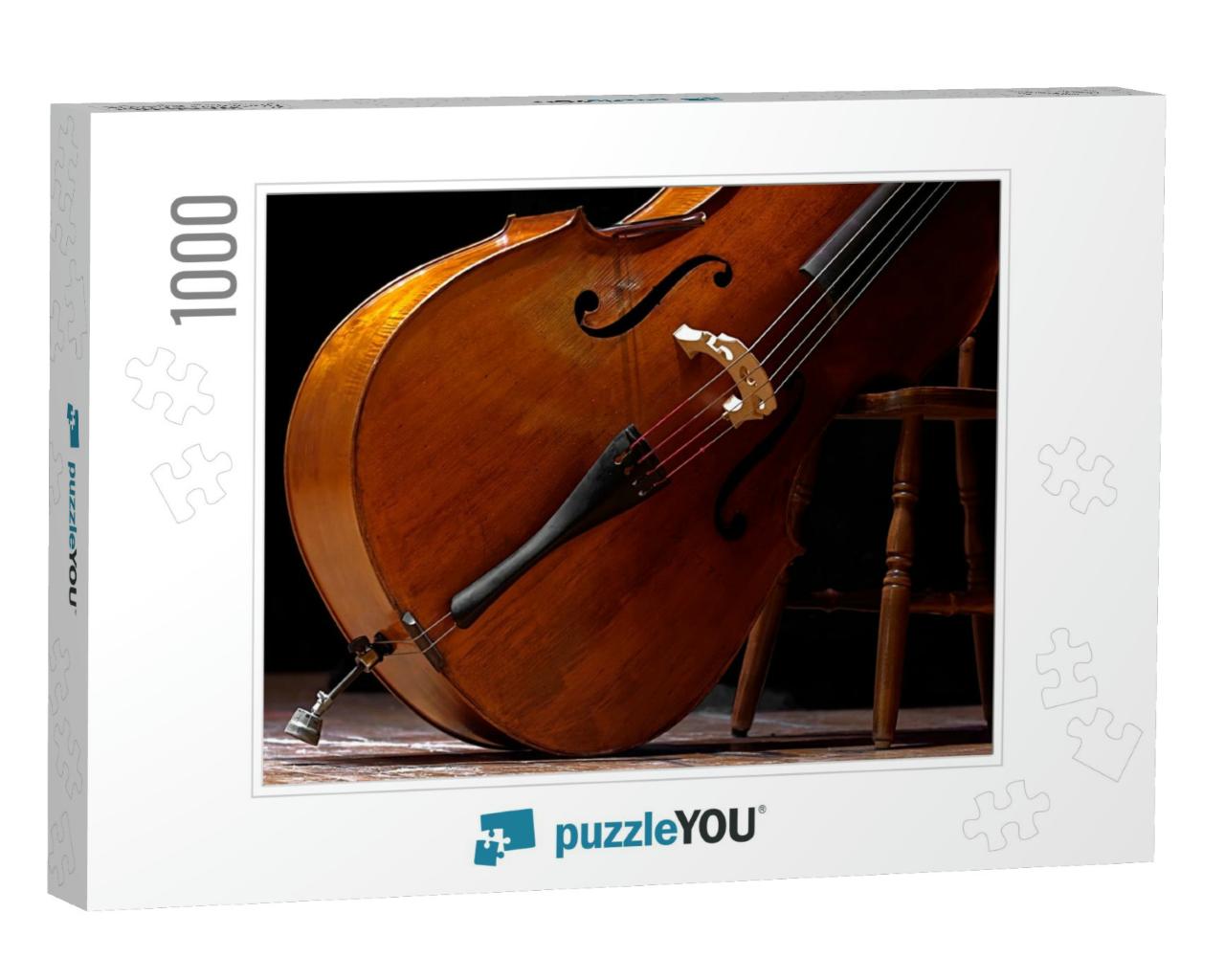 Contrabass Placed in an Oblique Position Waiting to be Us... Jigsaw Puzzle with 1000 pieces