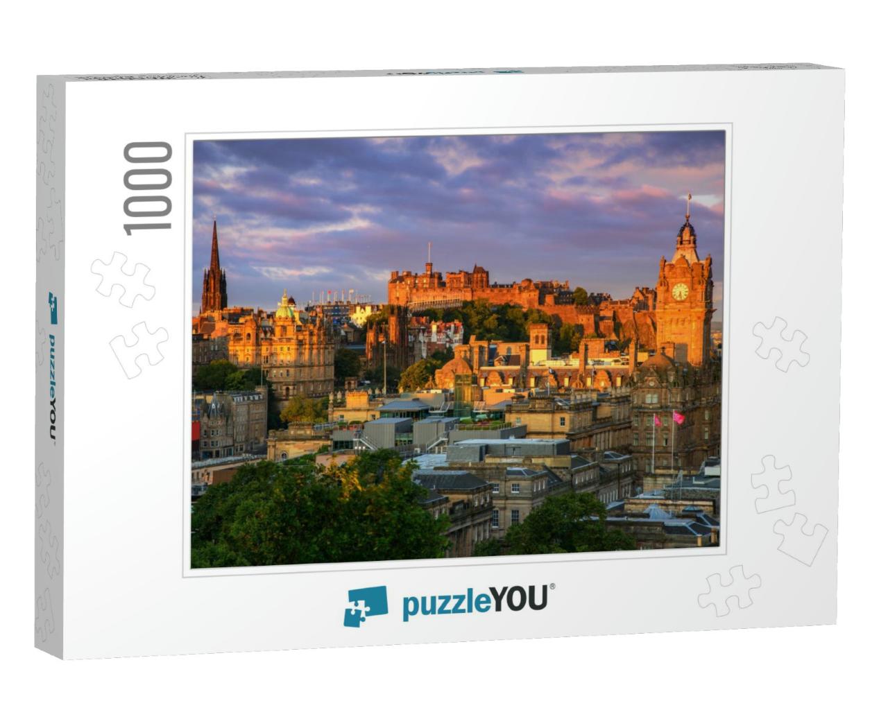 View of Edinburgh Castle from Calton Hill, Edinburgh, Sco... Jigsaw Puzzle with 1000 pieces