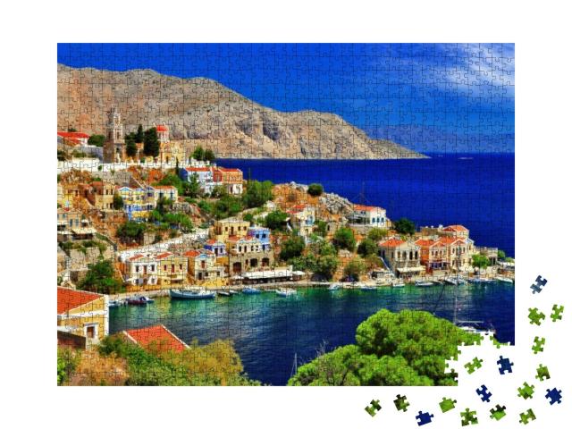 Wonderful Greece. Symi Island, Dodecanese... Jigsaw Puzzle with 1000 pieces