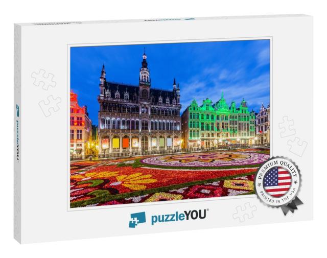 Brussels, Belgium. Grand Place During 2018 Flower Carpet... Jigsaw Puzzle