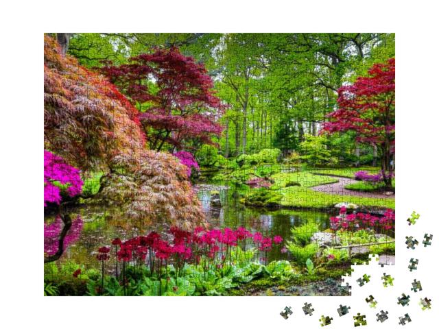 Traditional Japanese Garden in the Hague... Jigsaw Puzzle with 1000 pieces
