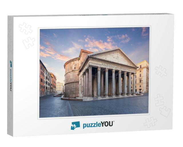 View of Pantheon in the Morning. Rome. Italy... Jigsaw Puzzle