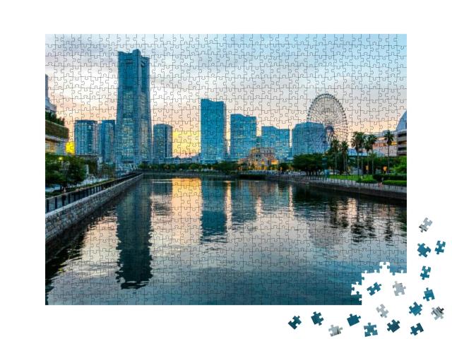 Cityscape of Yokohama Minatomirai in Yokohama City, Kanag... Jigsaw Puzzle with 1000 pieces