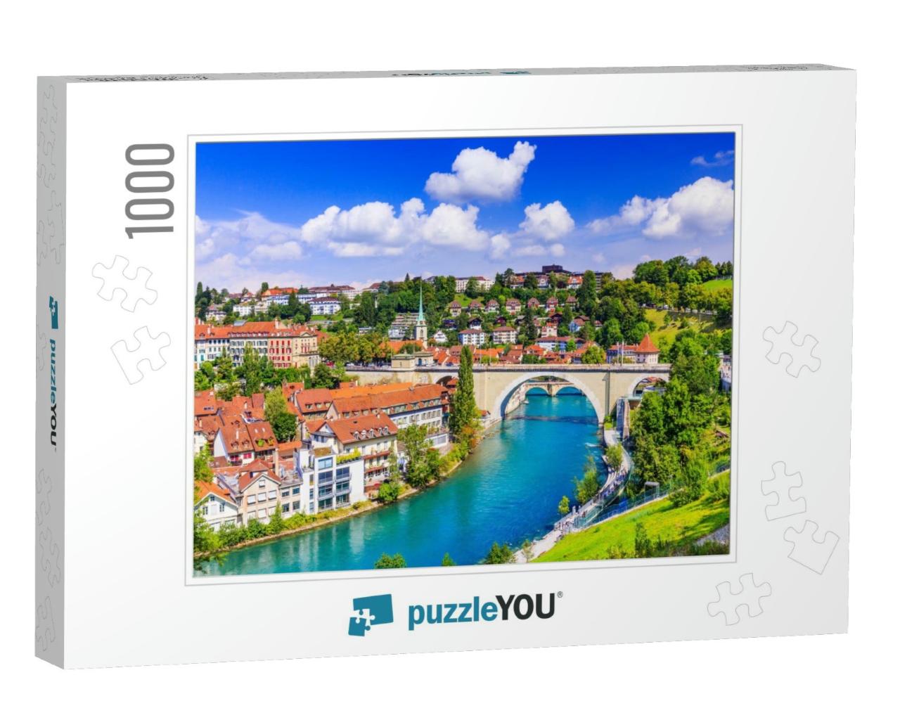 Bern, Switzerland. View of the Old City Center & Nydeggbr... Jigsaw Puzzle with 1000 pieces