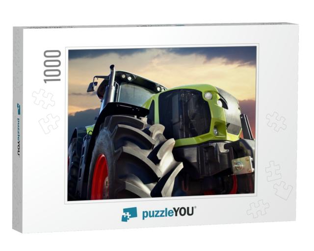 Tractor Working on the Farm, a Modern Agricultural Transp... Jigsaw Puzzle with 1000 pieces