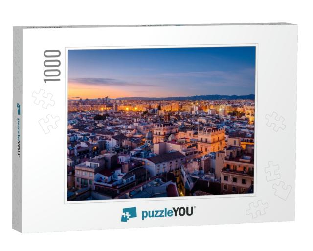 Sunset in the Historic Center of Valencia... Jigsaw Puzzle with 1000 pieces