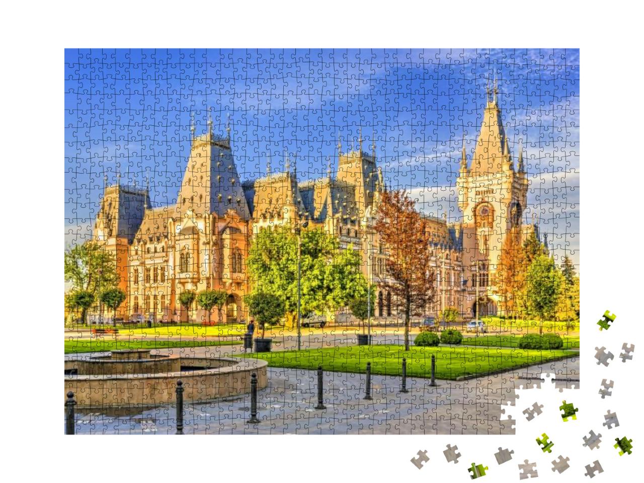 Cultural Palace Iasi in Central Square in Iasi Town, Mold... Jigsaw Puzzle with 1000 pieces