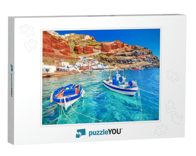 Greece. Breathtaking Beautiful Landscape of Two Fishing B... Jigsaw Puzzle
