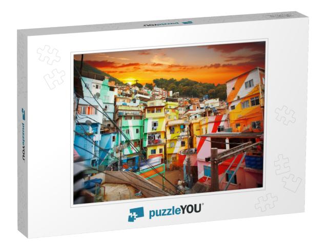 Rio De Janeiro Downtown & Favela. Brazil... Jigsaw Puzzle