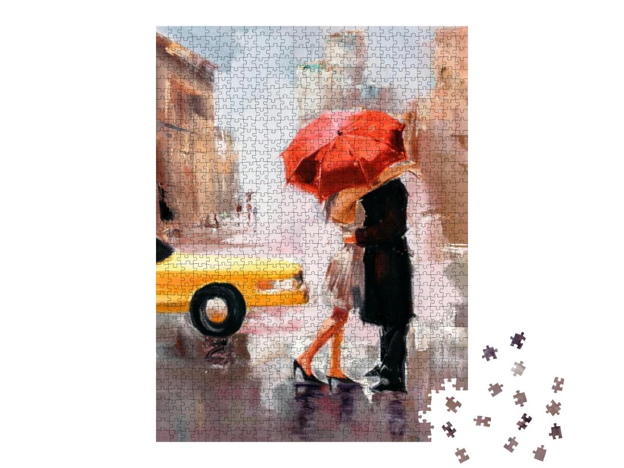 Oil Painting - Dating Couple... Jigsaw Puzzle with 1000 pieces