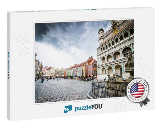 Central Market Square in Poznan, Poland... Jigsaw Puzzle