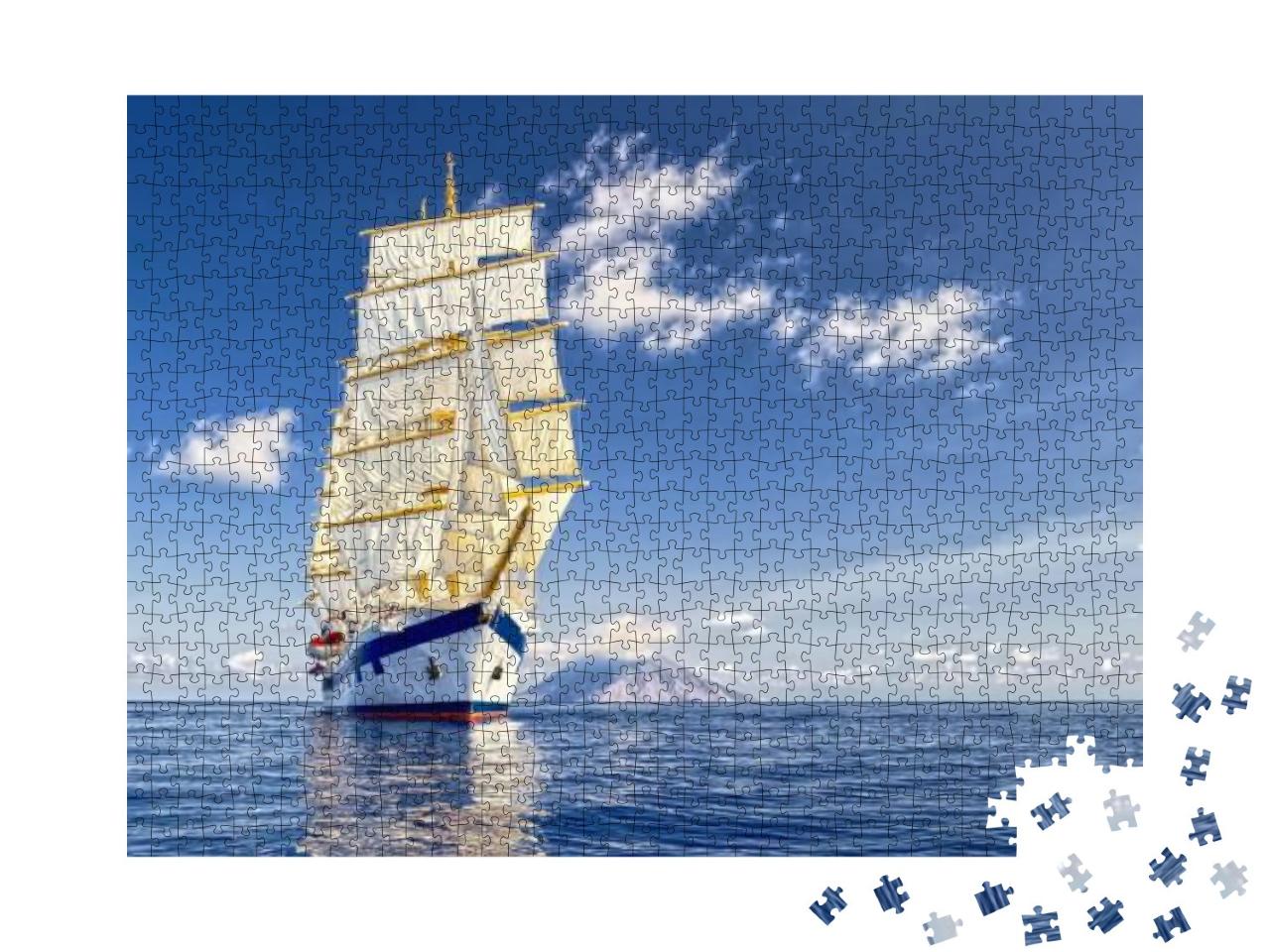 Beautiful Sailing Ship. Cruises & Luxury. Yachting. Saili... Jigsaw Puzzle with 1000 pieces