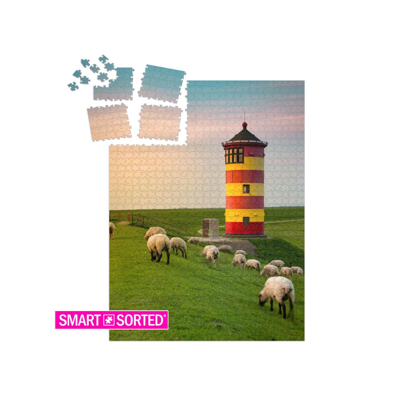 A Beautiful Lighthouse on the East Frisian Coast... | SMART SORTED® | Jigsaw Puzzle with 1000 pieces