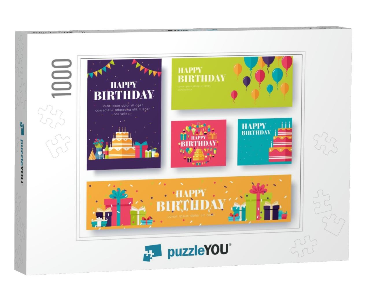 Gifts Vector Banners Set... Jigsaw Puzzle with 1000 pieces