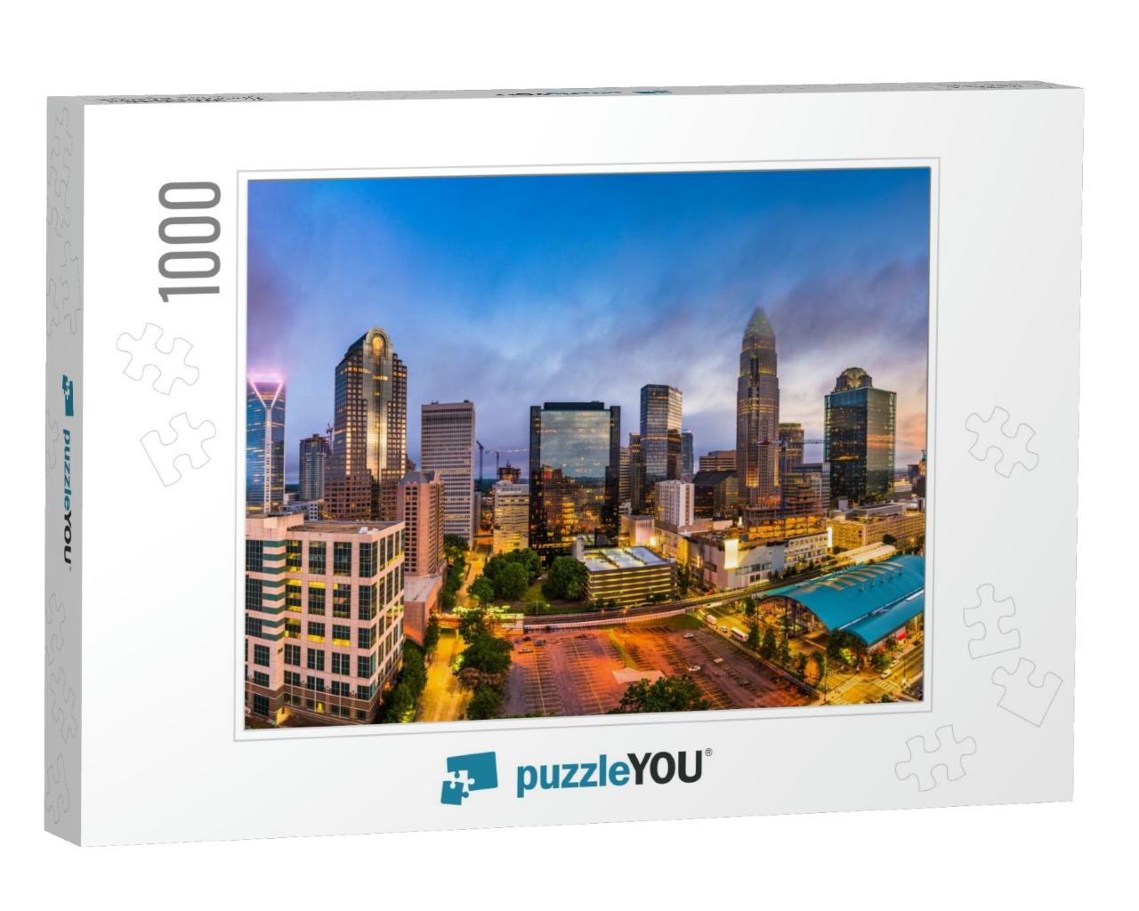 Charlotte, North Carolina, USA Uptown Skyline Panorama... Jigsaw Puzzle with 1000 pieces