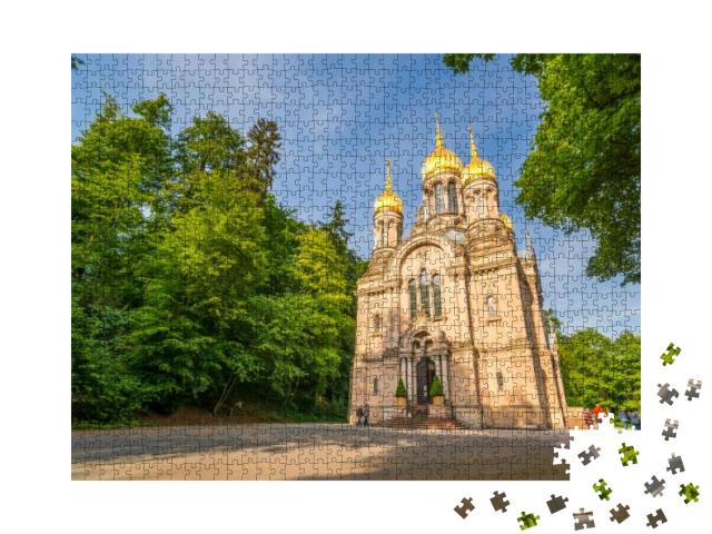 Wiesbaden, Neroberg, Russian Church, Germany... Jigsaw Puzzle with 1000 pieces
