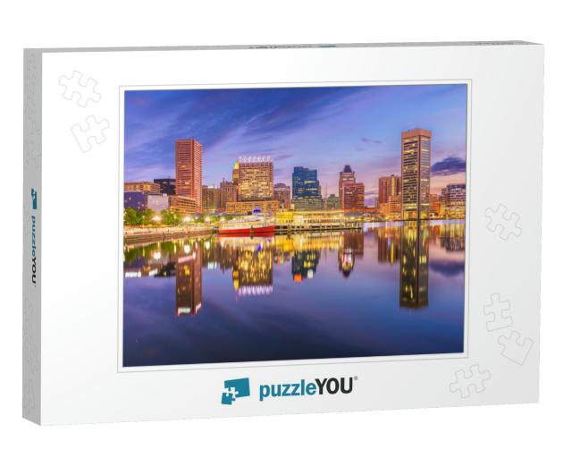 Baltimore, Maryland, USA Skyline on the Inner Harbor with... Jigsaw Puzzle