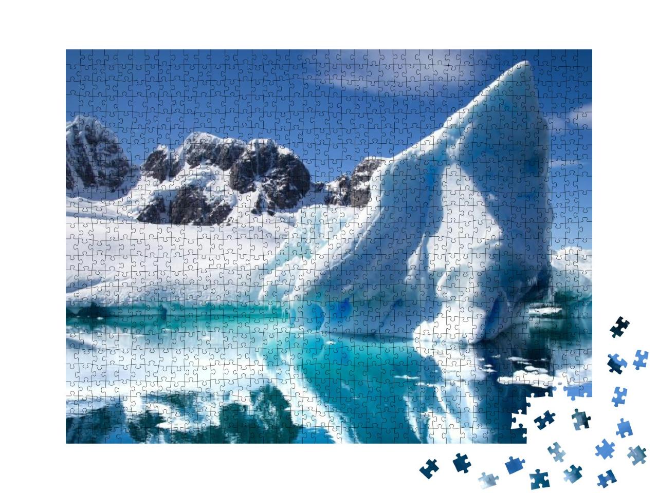 Antarctic Landscape with Icebergs in Foreground. Antarcti... Jigsaw Puzzle with 1000 pieces