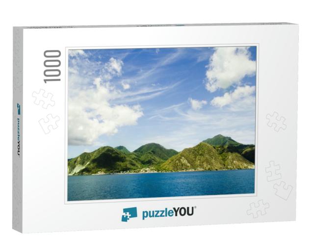 Dominica Seen from the Caribbean Sea... Jigsaw Puzzle with 1000 pieces