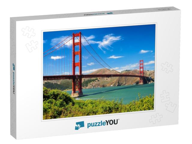 Golden Gate Bridge Vivid Day Landscape, San Francisco... Jigsaw Puzzle