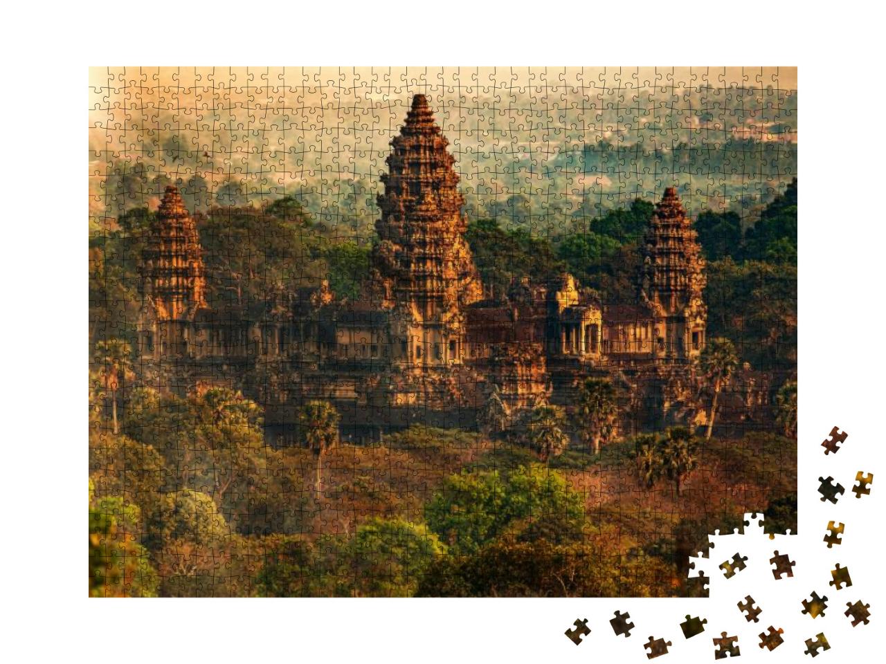 Amazing View Down from Angkor Tom on Late Evening/ Angkor... Jigsaw Puzzle with 1000 pieces
