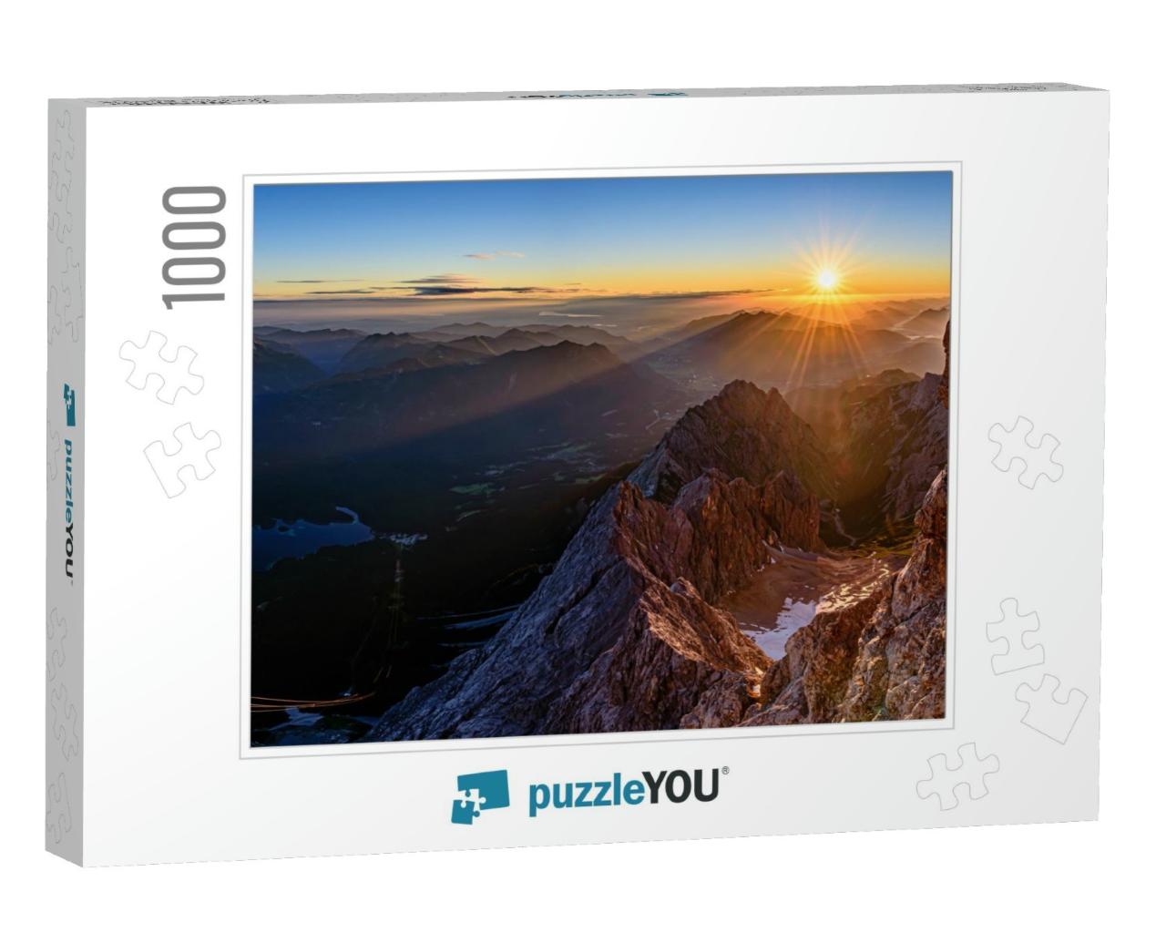 A Beautiful & Colorful Sunrise on the Summit of the Highe... Jigsaw Puzzle with 1000 pieces