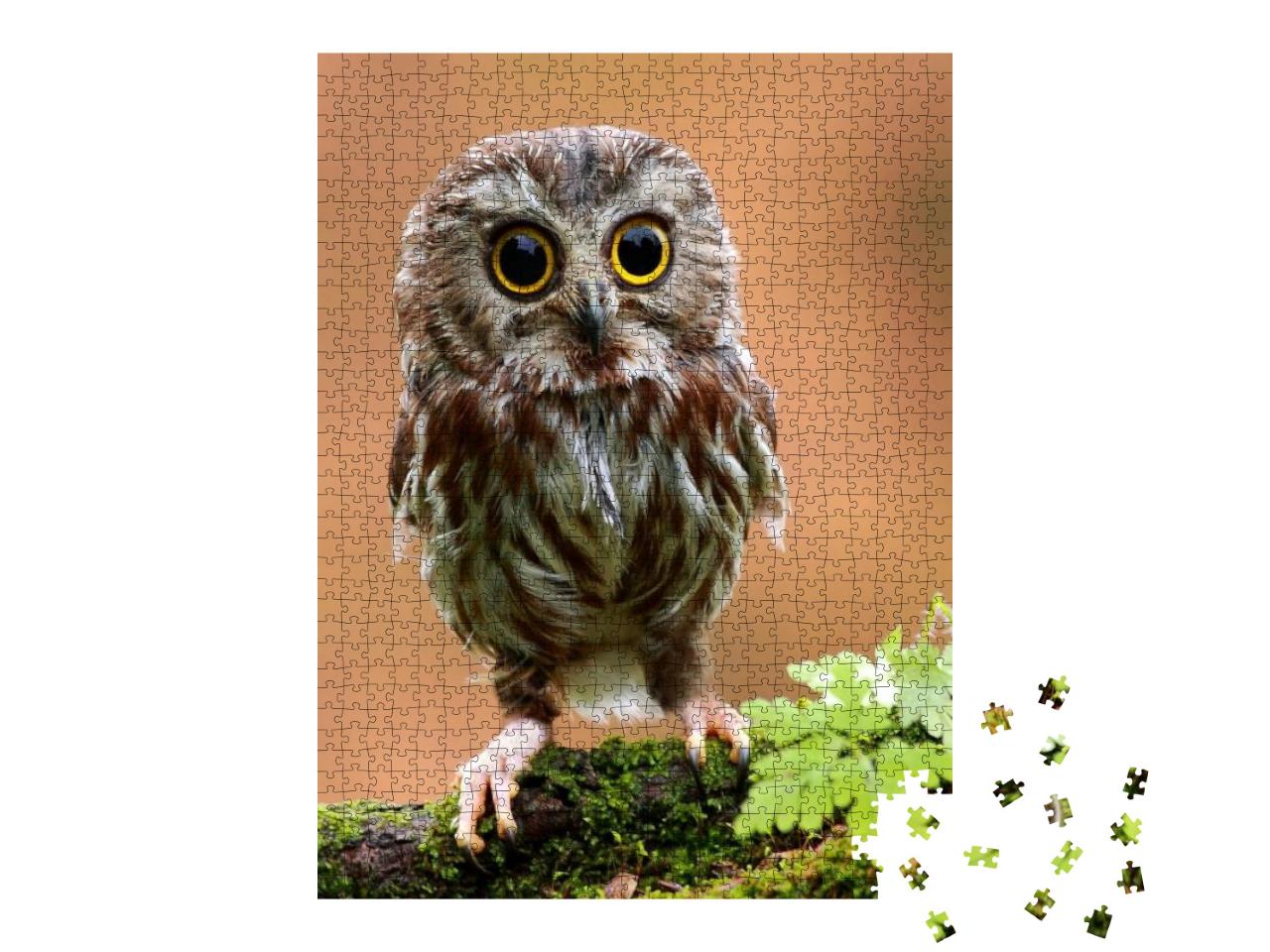 The Cute Lonely Baby of Owl... Jigsaw Puzzle with 1000 pieces