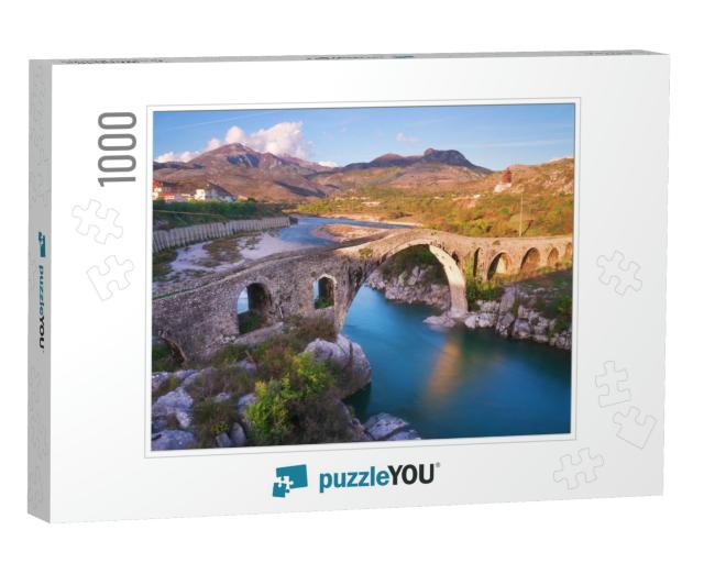 The Old Mes Bridge in Shkoder, Albania... Jigsaw Puzzle with 1000 pieces