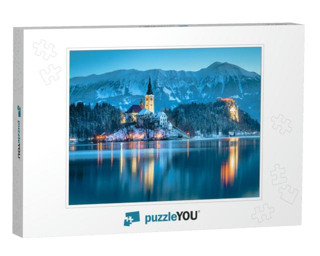 Beautiful Twilight View of Lake Bled with Famous Bled Isl... Jigsaw Puzzle