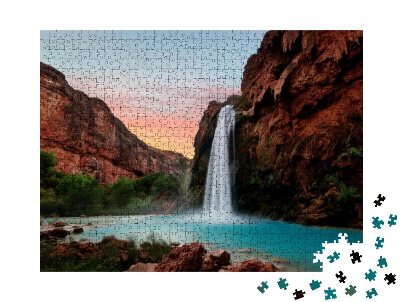 Havasu Falls Sunset... Jigsaw Puzzle with 1000 pieces