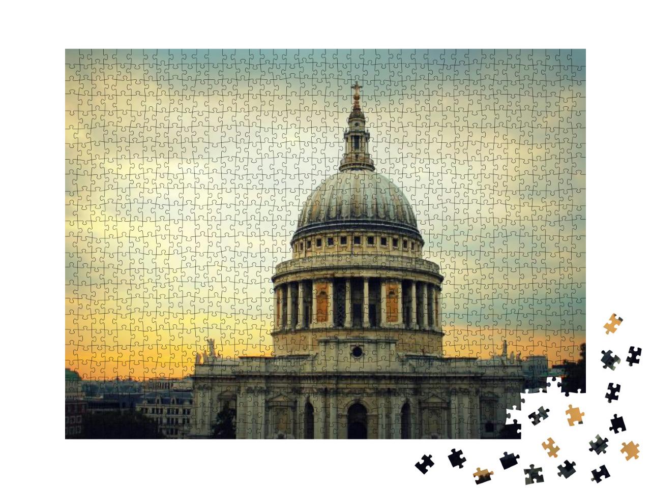 St Pauls Cathedral in London & Sky with Clouds... Jigsaw Puzzle with 1000 pieces