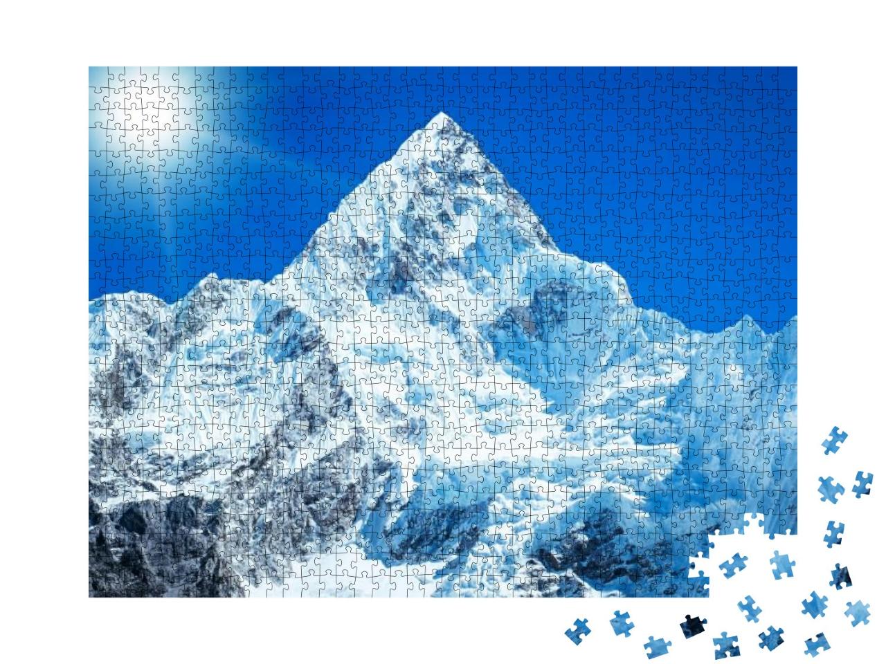 Mountain Peak Everest. Highest Mountain in the World. Nat... Jigsaw Puzzle with 1000 pieces