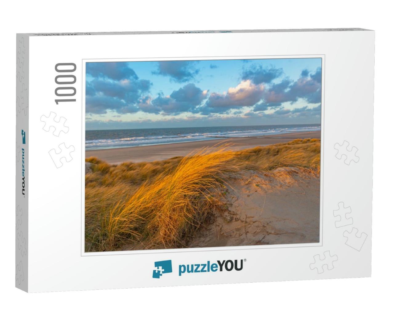 The Wind Blowing Through the Dune Grasses with Blur Motio... Jigsaw Puzzle with 1000 pieces