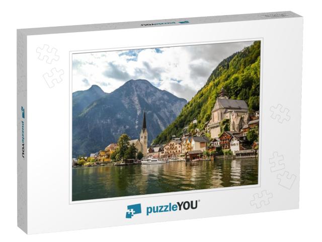 Beautiful Panorama of Hallstadt, Austria... Jigsaw Puzzle