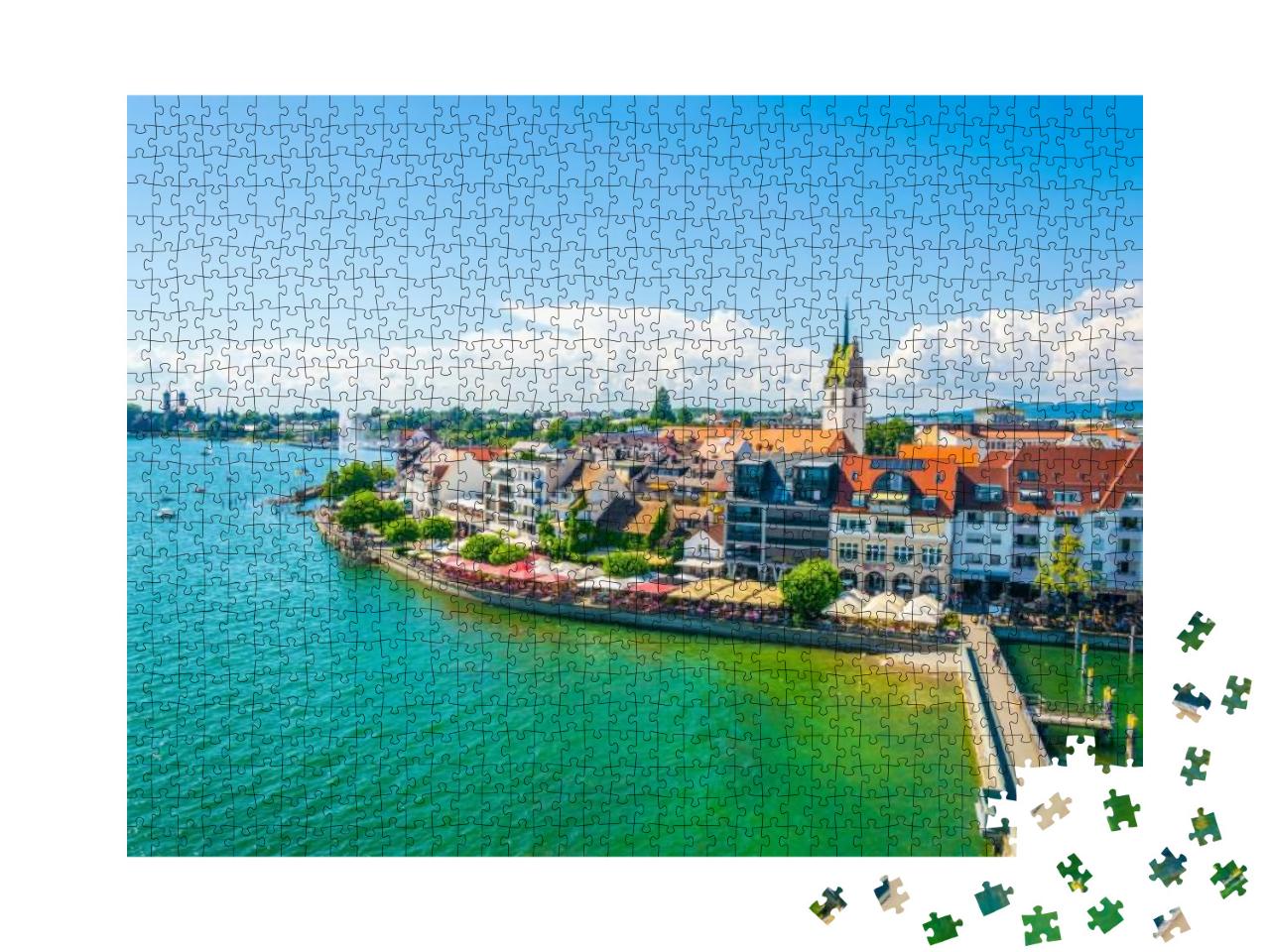 Panorama View of a Marina of the German City Friedrichsha... Jigsaw Puzzle with 1000 pieces