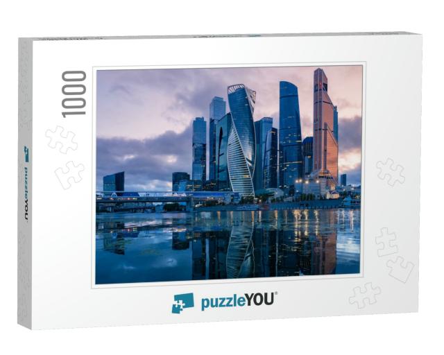 Russia. Skyscrapers in the Center of Moscow. High-Rise Bu... Jigsaw Puzzle with 1000 pieces