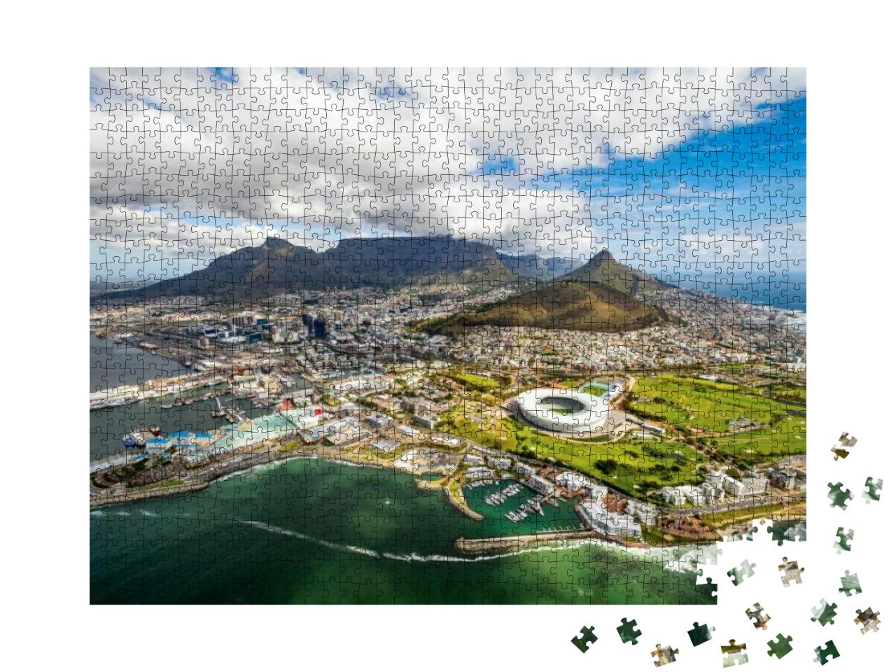 Cape Town & the 12 Apostles from Above in South Africa... Jigsaw Puzzle with 1000 pieces